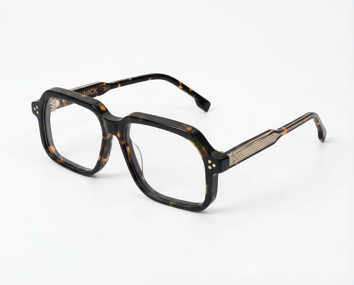Okulary korekcyjne YouNick Driver w kolorze Havana Brown, oprawa z włoskiego acetatu