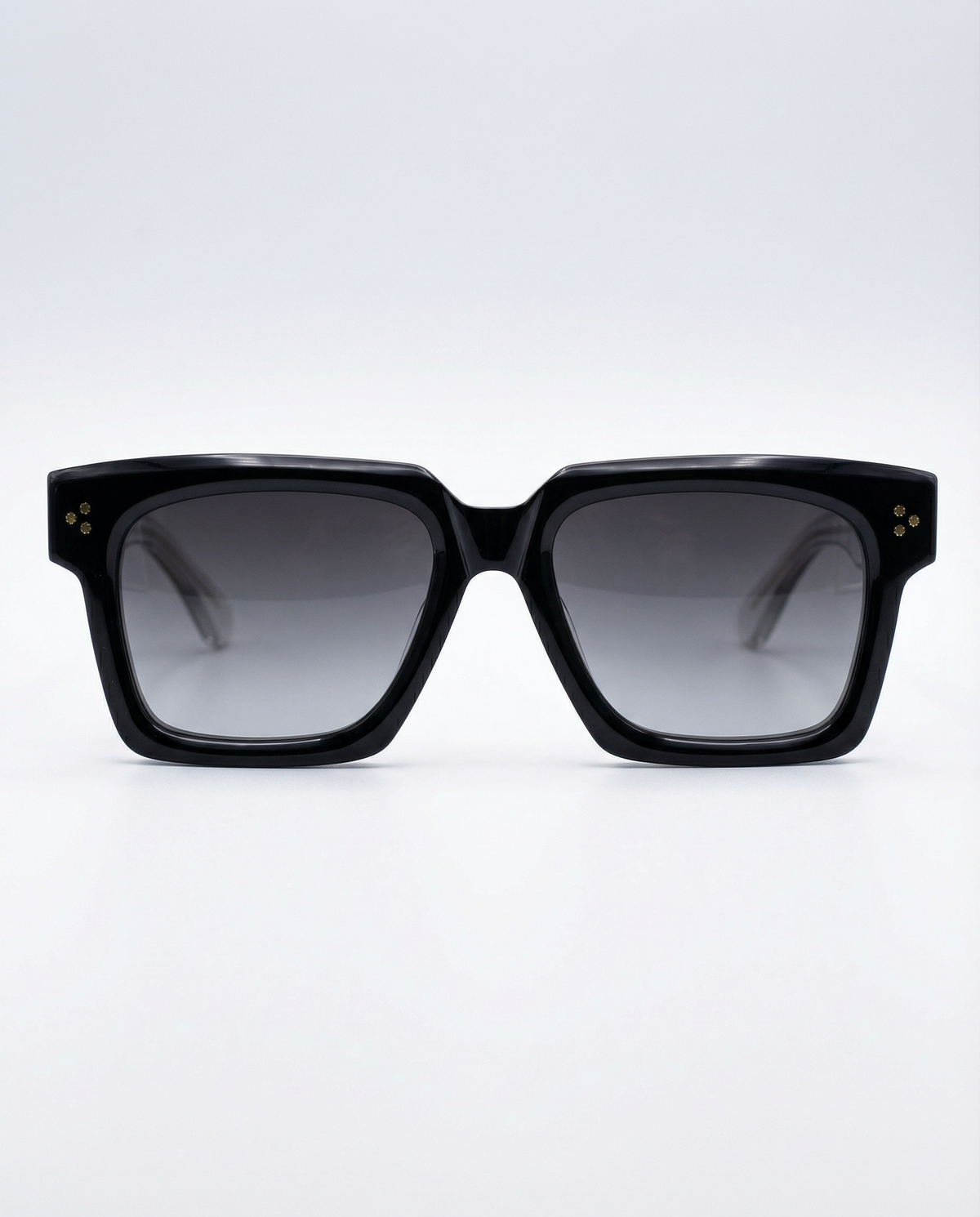 Okulary przeciwsłoneczne YouNick Big Star Fusion black-transparent, ujęcie studyjne szerokiego frontu