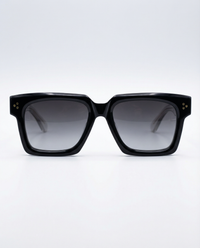 Okulary przeciwsłoneczne YouNick Big Star Fusion black-transparent, ujęcie studyjne szerokiego frontu