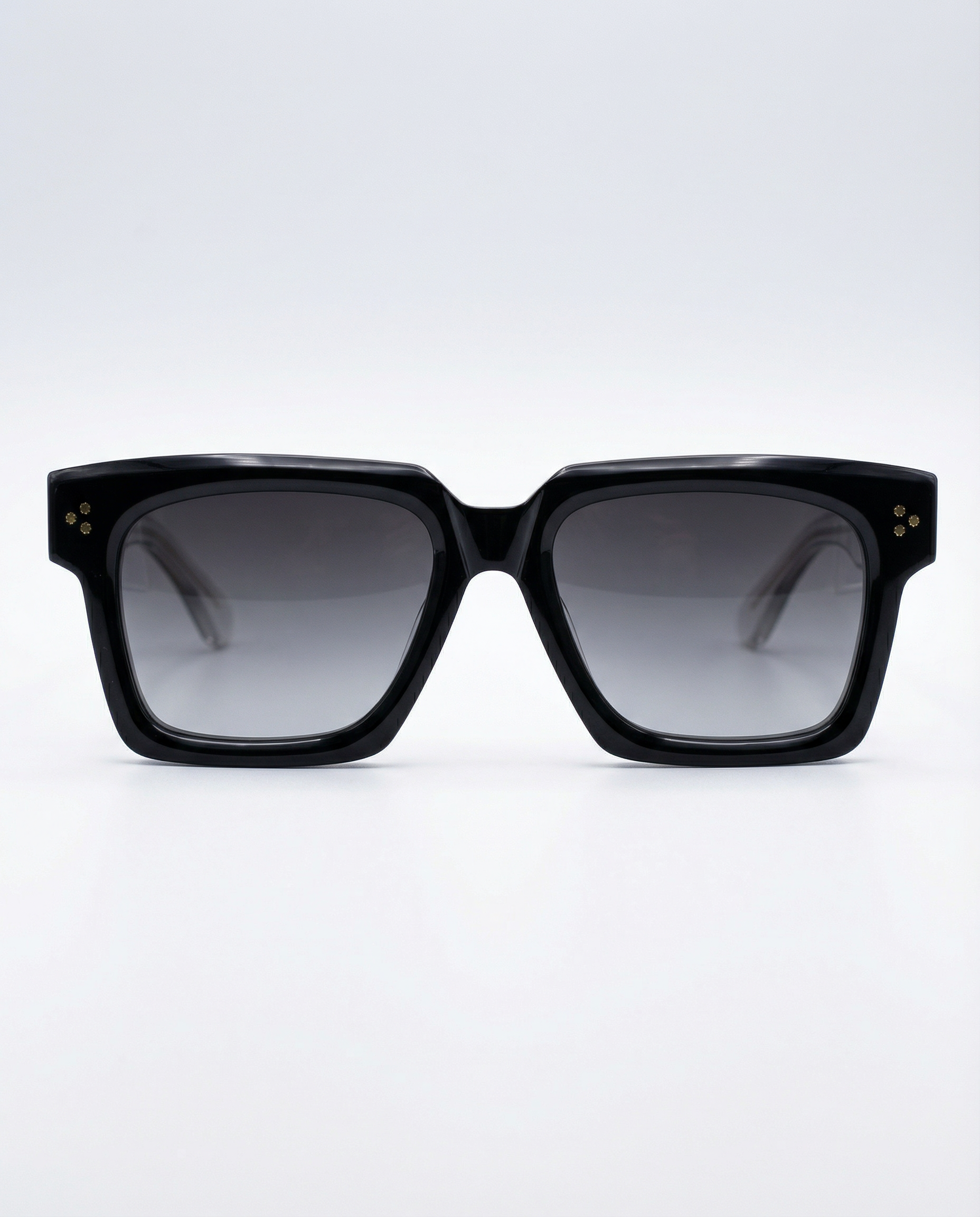 Okulary przeciwsłoneczne YouNick Big Star Fusion black-transparent, ujęcie studyjne szerokiego frontu