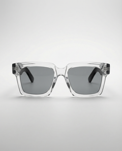 YouNick Big Star Fusion transparent-black sunglasses, studio view of the wide front