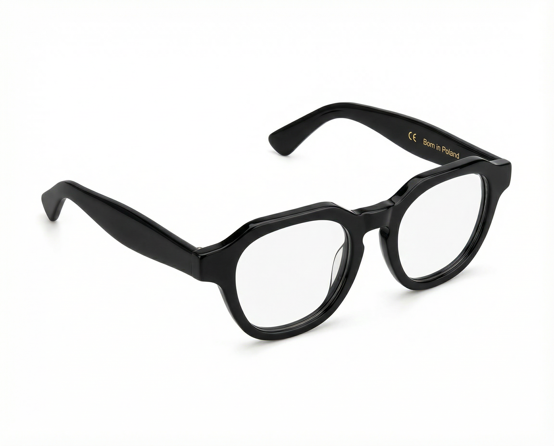 Okulary korekcyjne YouNick Classic w kolorze czarnym, oprawa z włoskiego acetatu