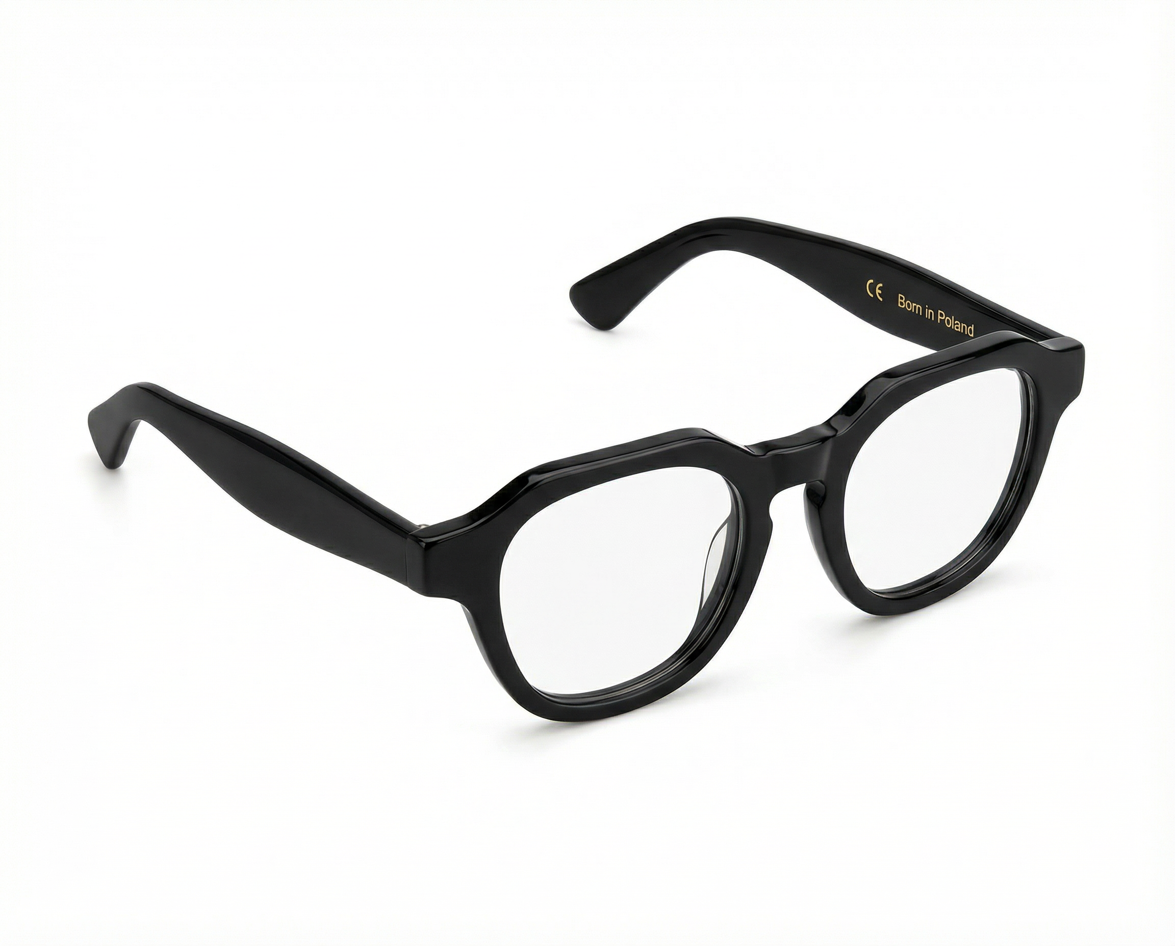 Okulary korekcyjne YouNick Classic w kolorze czarnym, oprawa z włoskiego acetatu