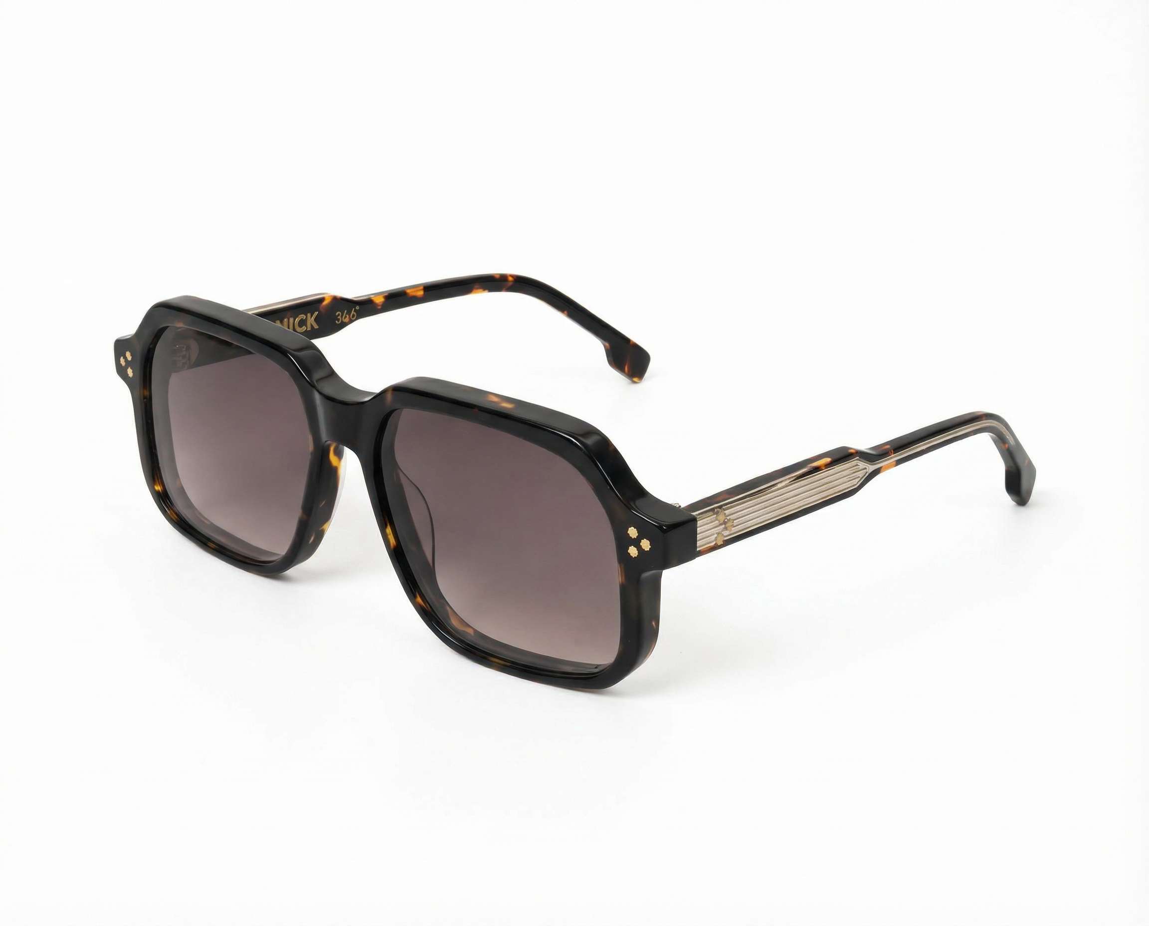 Okulary przeciwsłoneczne YouNick Driver w kolorze Havana Brown, oprawa z włoskiego acetatu